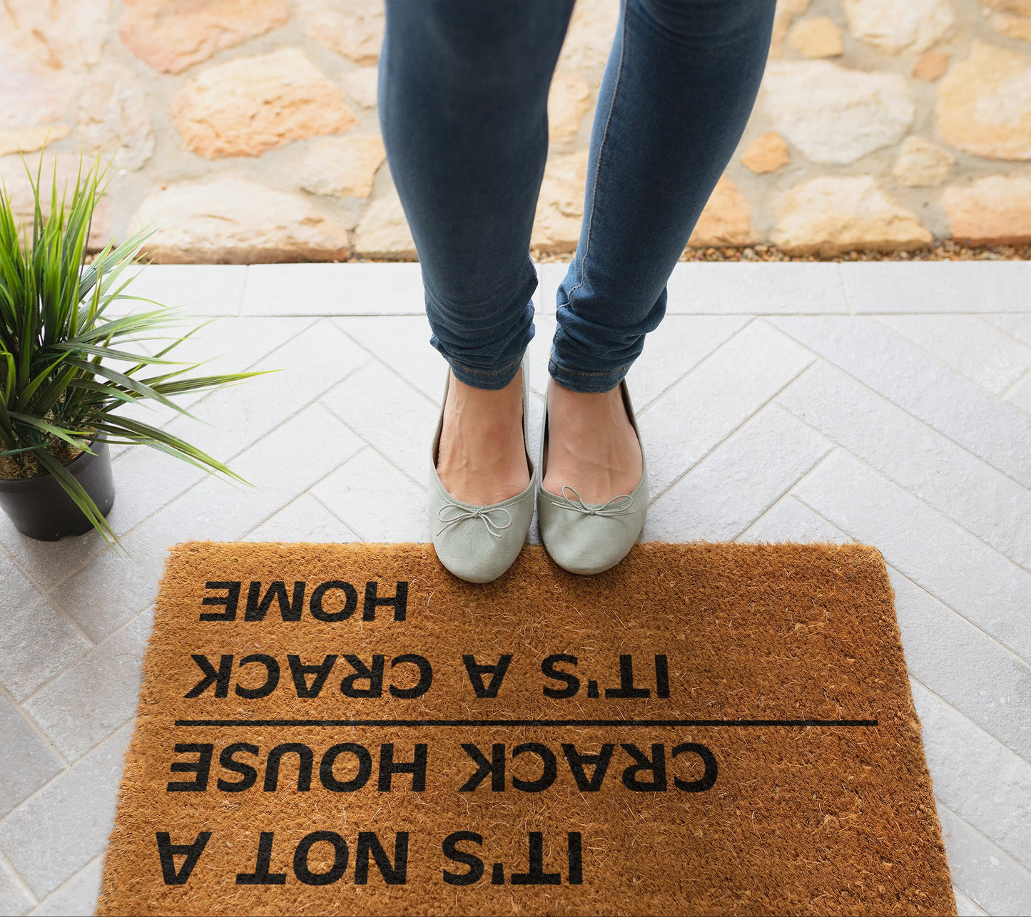 It's Not A Crack House It's A Crack Home Doormat, Funny Doormat, Housewarming Gift, Birthday Gift, Wedding Gift, Housewarming Gift