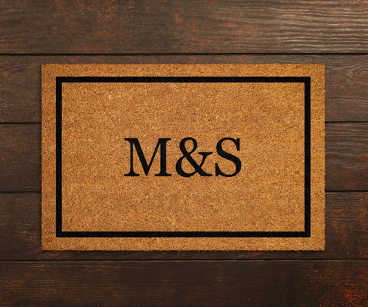 Custom Couple Name Initial Doormat, Custom Family Doormat, Custom Name Initial Doormat, Personalized Initial Door Mat, Custom Mat