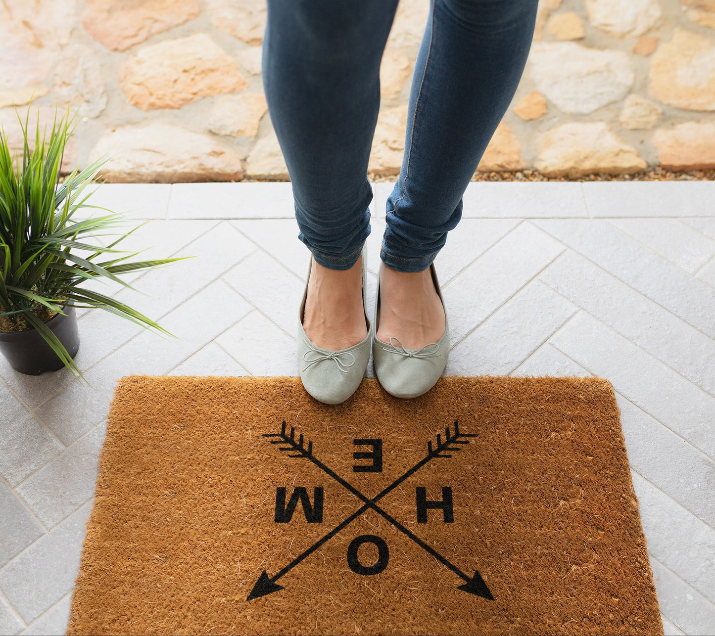 Home Arrow Doormats, Home Doormat, Welcome Mats, Arrow Home Doormat, Arrow Door Mat, Home Cross Arrows Doormats
