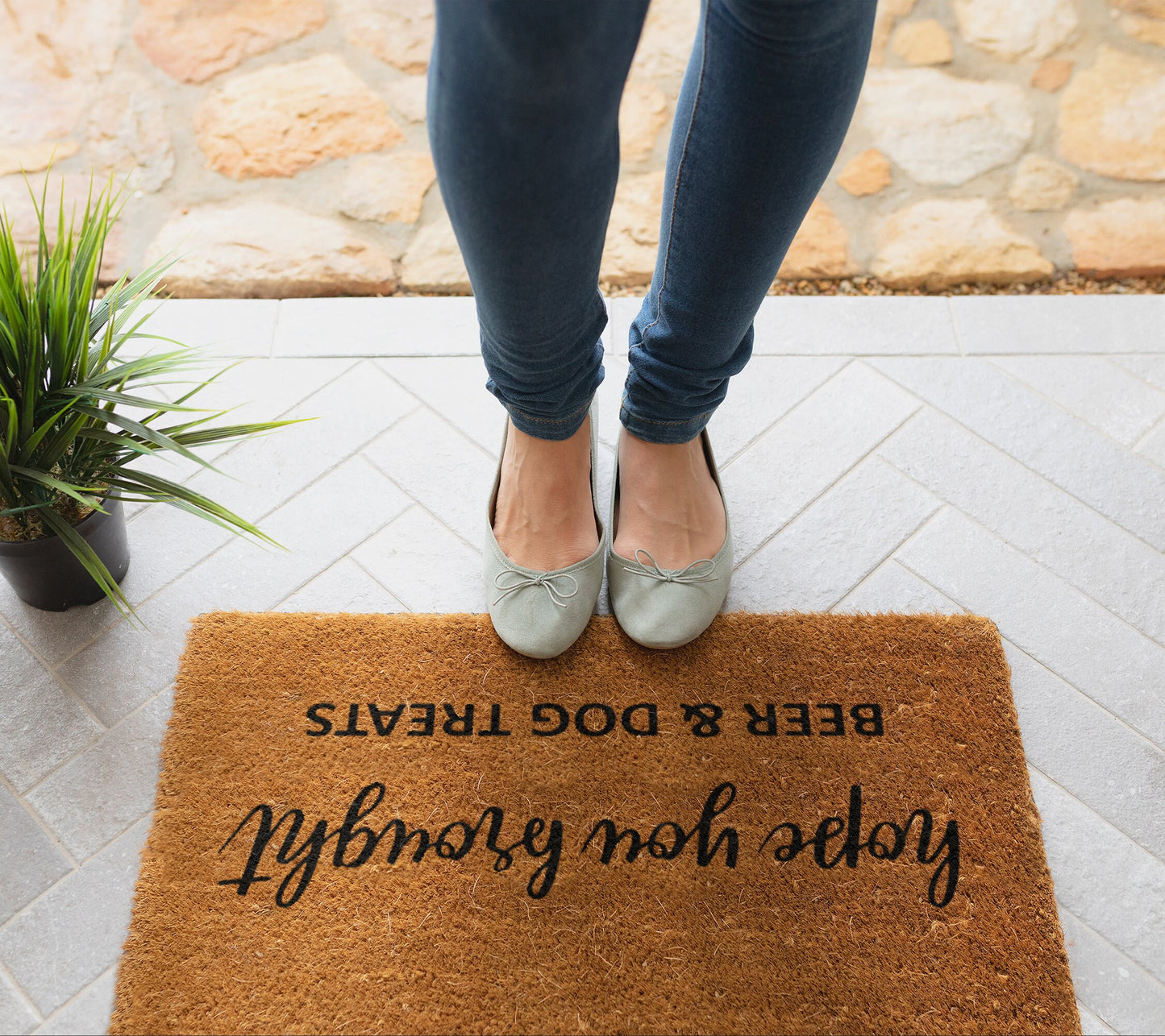 Beer Dog Treats Doormat, Hope You Brought Beer and Dog Treats Mat, Beer and Dog Treats Doormat, Welcome Doormats, Funny Beer Mat