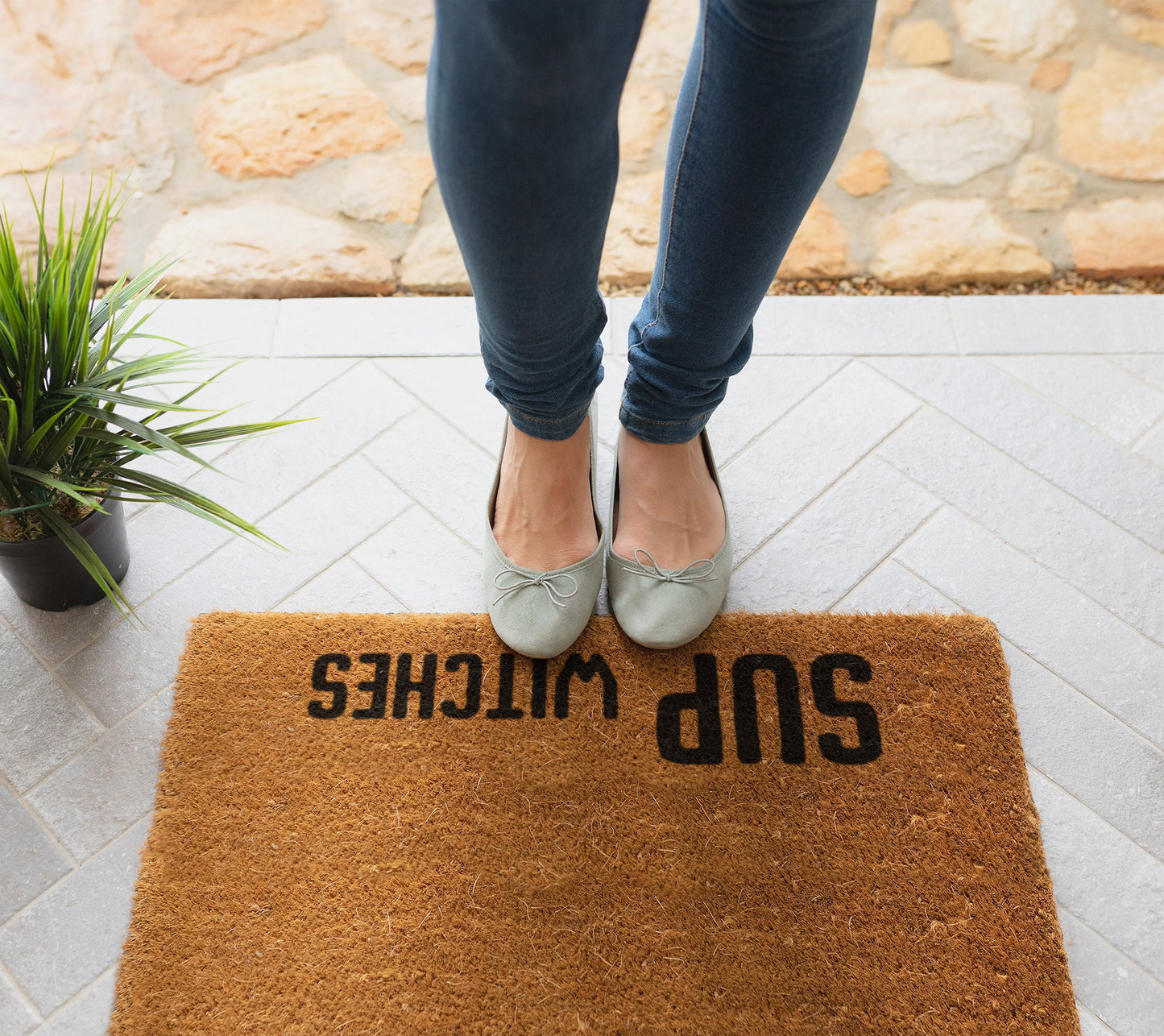 Sup Witches Welcome Doormats, Welcome What's Up Witches Door Mat, Home Doormats, Funny Doormat, Funny Mats, Gift Doormats, Sup Door Mats
