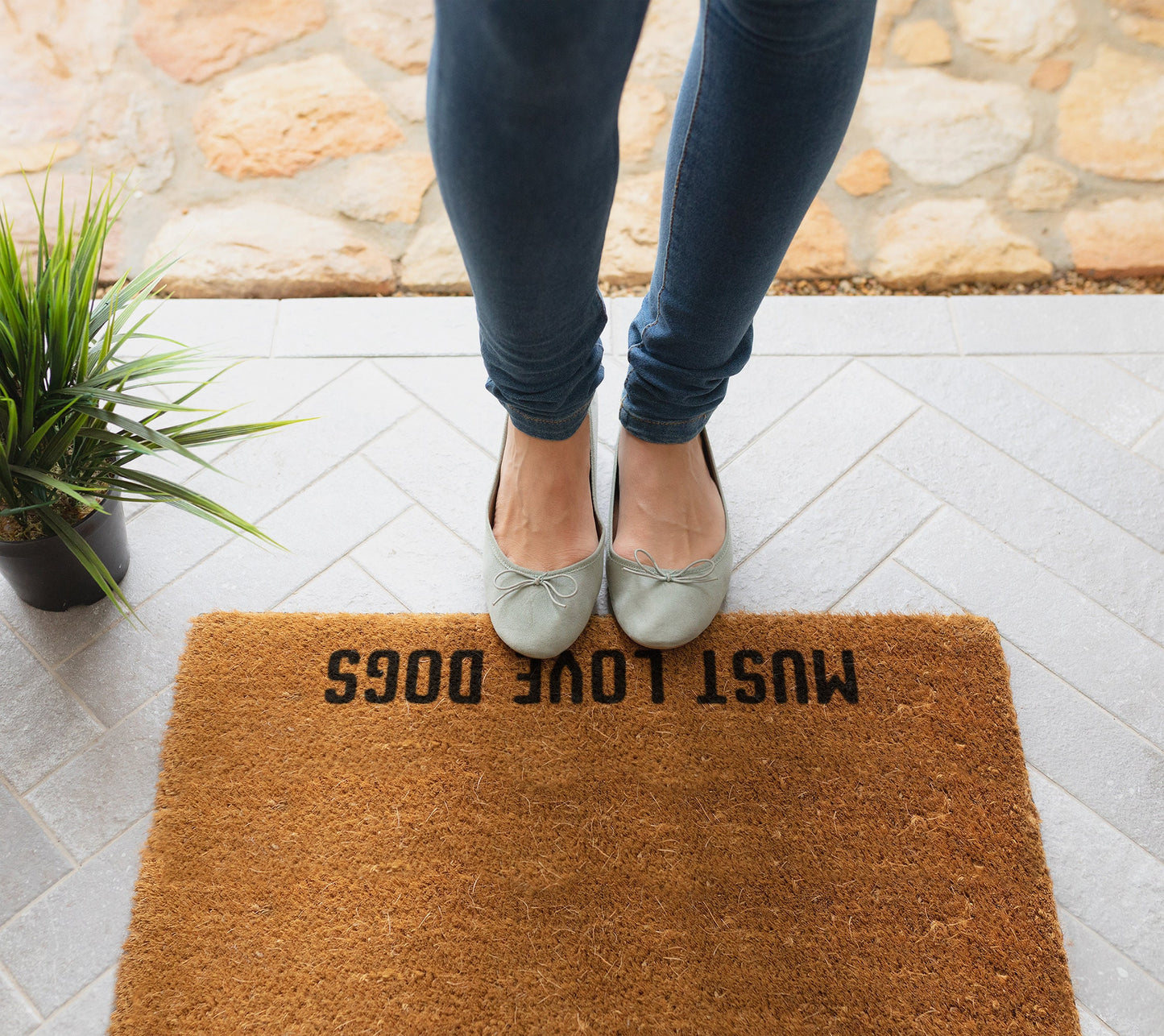 Must Love Dogs Welcome Home Coir Doormats, Welcome Funny Home Dogs Coir Mats, Office Doormats