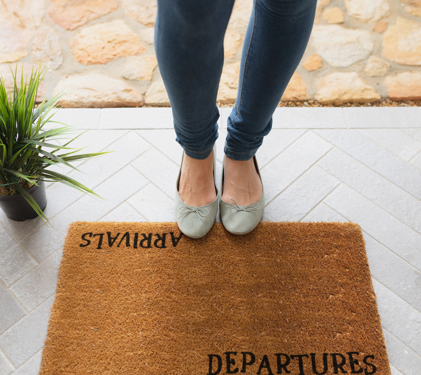 Departures and Arrivals Coir Doormat, Departures Door Mat, Departures Doormats, Arrivals Welcome Mat, Funny Doormat, Welcome Mats