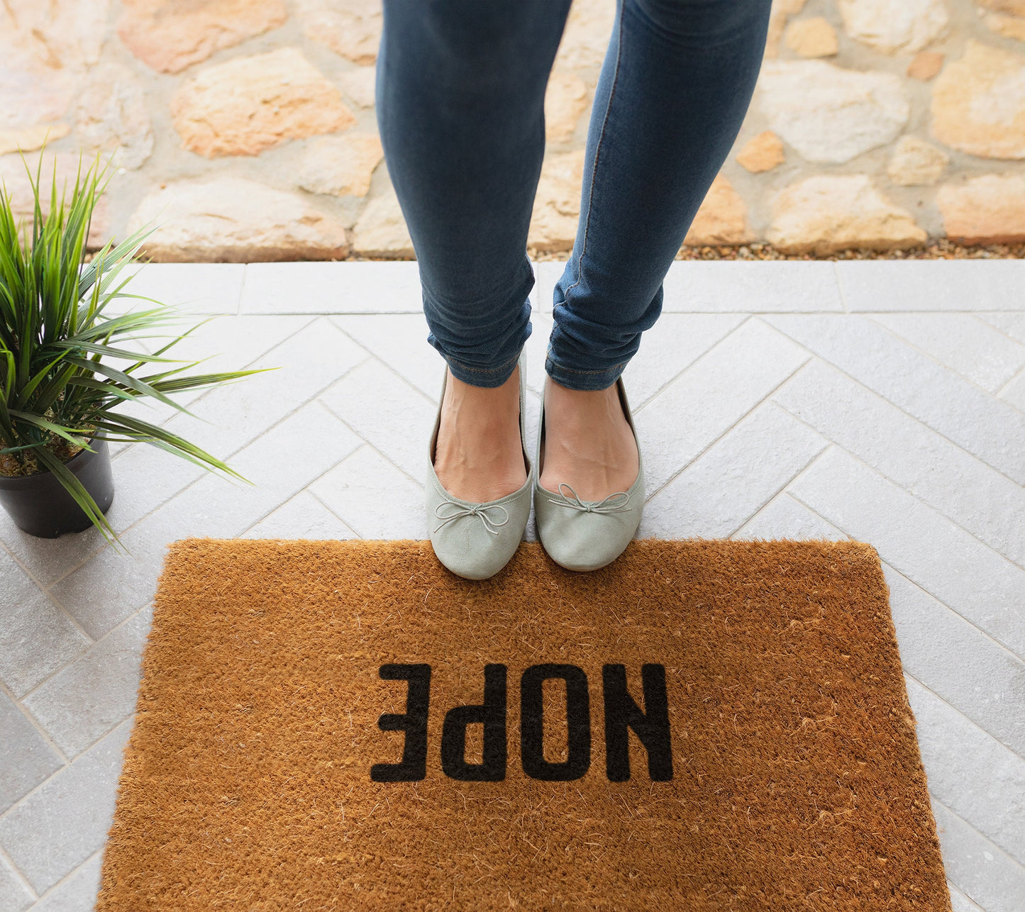 Welcome Nope Doormats, Nope Funny Home Mats DoorMat, Home Doormats, Funny Doormat, Funny Mats, Gift Doormats, Door Mat, Nope Door Mats