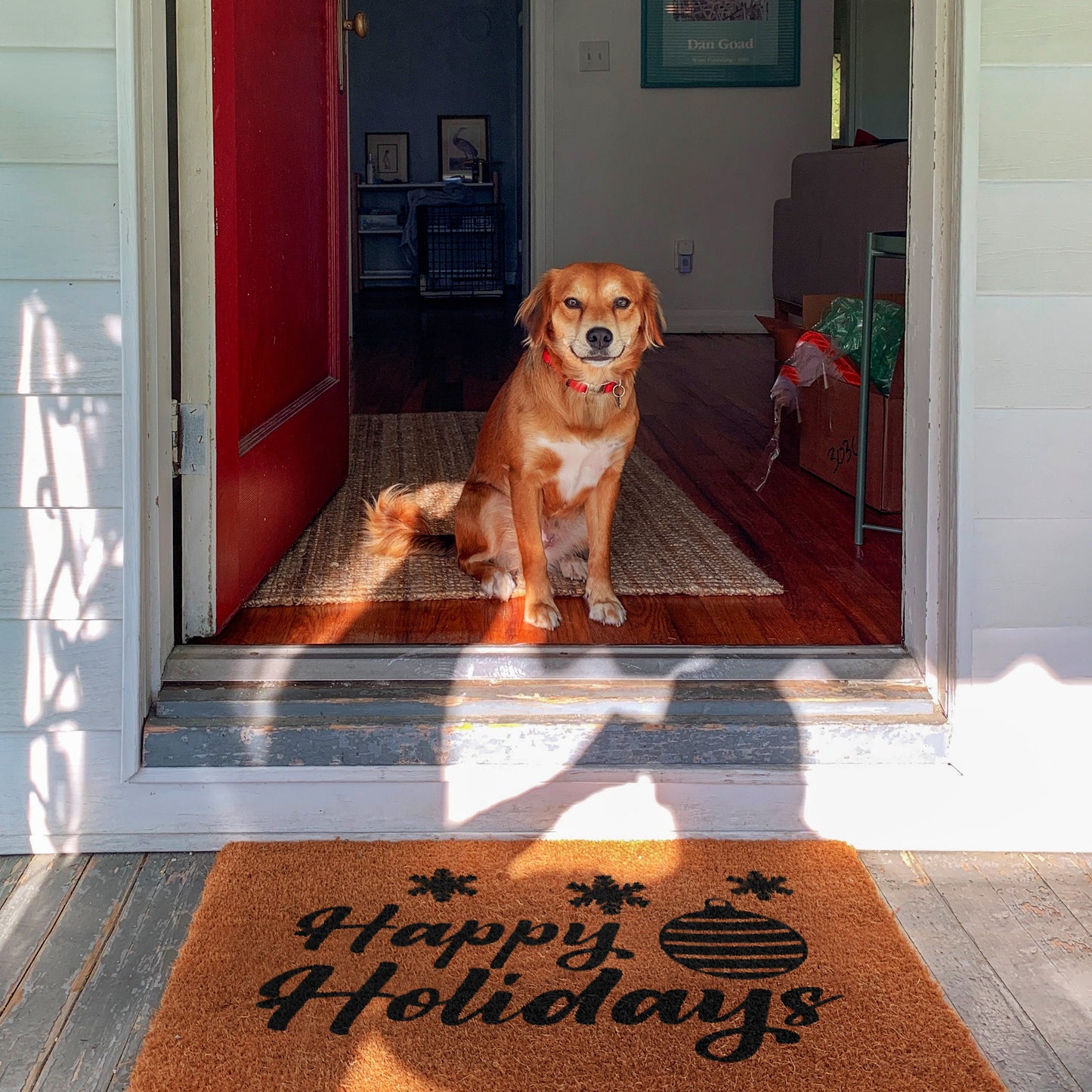 Christmas Doormat, Christmas Happy Holidays Coir Door Mat, Front Door Mat, Outdoor Mats, Funny Doormat, Welcome Mats, Coir Mats