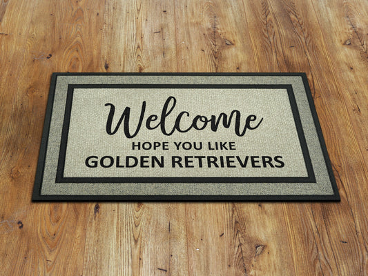 Golden Retrievers  Doormat, Funny  Door Mat, Golden Retrievers Doormats, Funny Rubber Mat, Golden Retriever Funny Doormat, Welcome Mats