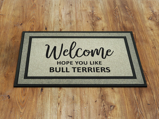 Bull Terriers  Doormat, Funny Dogs Door Mat, Bull Terrier Doormats, Funny Rubber Mat, Bull Terriers Mat Funny Doormat, Welcome Mats