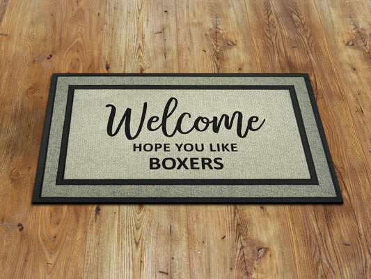 Boxers Doormat, Boxer Funny Dogs Door Mat, Boxers Doormats, Funny Rubber Mat, Boxer Mat Funny Doormat, Welcome Boxers Mats