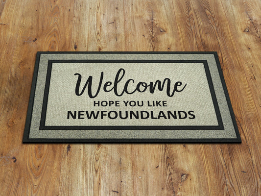 Newfoundlands Doormat, Newfoundland Funny Dogs Door Mat, Funny Newfoundlands Dogs Rubber Mat, Welcome Newfoundland Doormat Gift
