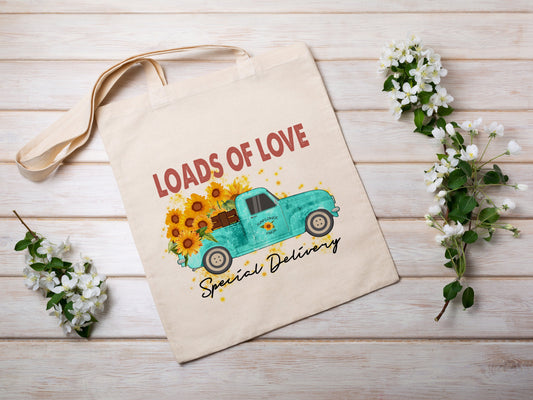Load s of Love Cotton Canvas Tote Bag Loads of Love Special Delivery Cotton Canvas Tote Bags