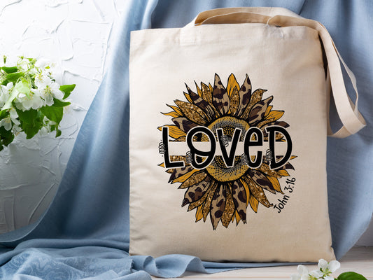 Loved Cotton Canvas Tote Bag Loved Cotton Canvas Tote Bags