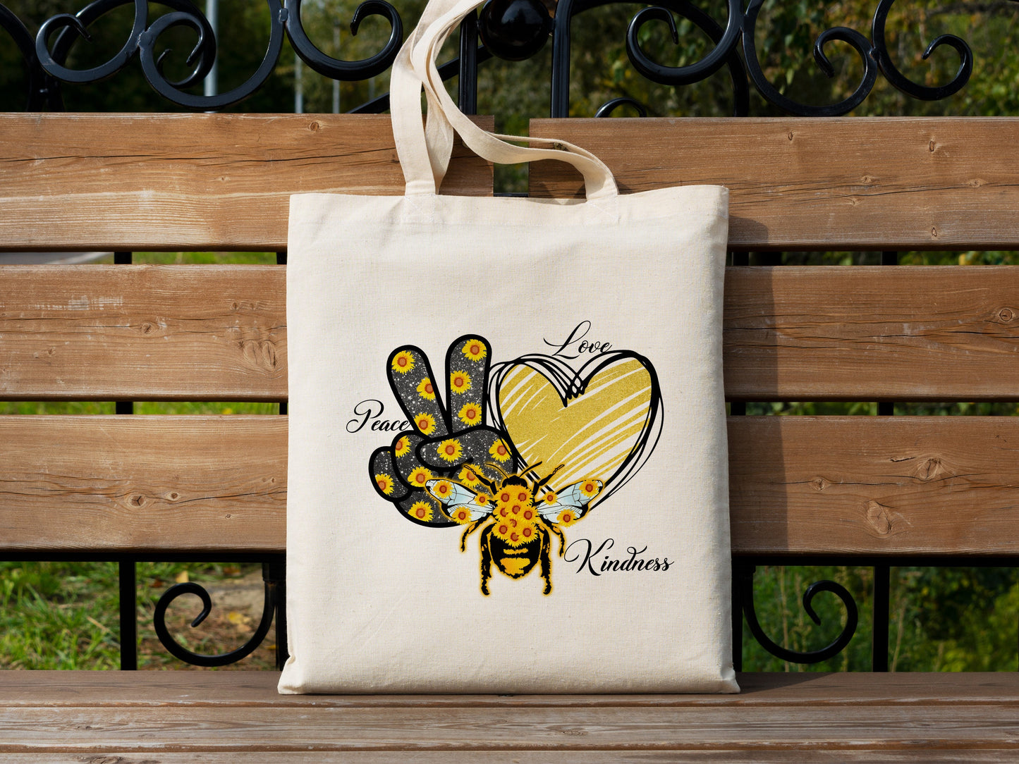 Peace of Kindness Cotton Canvas Tote Bag Peace of Kindness Cotton Canvas Tote Bags