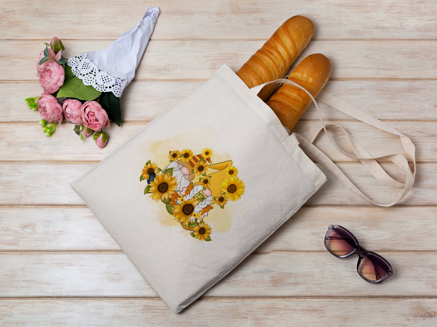 Sunflower Garden Cotton Canvas Tote Bag Sunflower Garden Cotton Canvas Tote Bags
