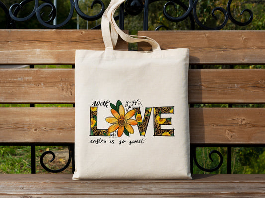 Love of Sunflowers Cotton Canvas Tote Bag Love of Sunflowers Cotton Canvas Tote Bags