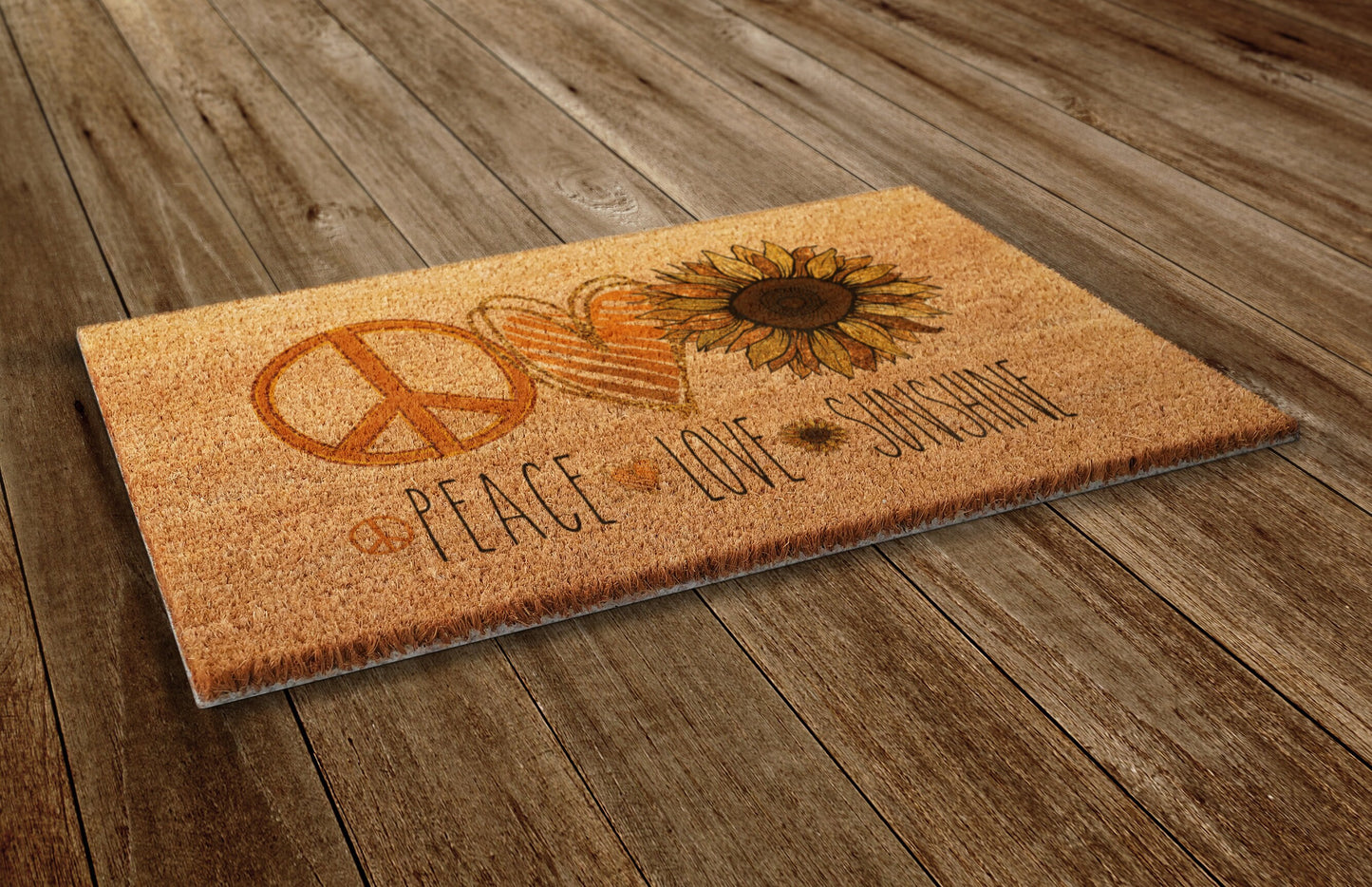 Peace Love Sunshine Door Mat, Spring Door Mats, Farmhouse Doormat, Love Spring Doormats, Funny Doormat, Welcome Mats