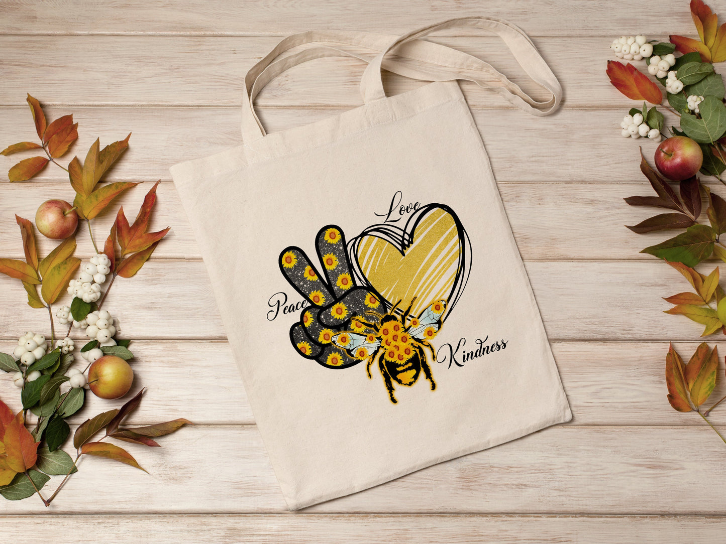 Peace of Kindness Cotton Canvas Tote Bag Peace of Kindness Cotton Canvas Tote Bags