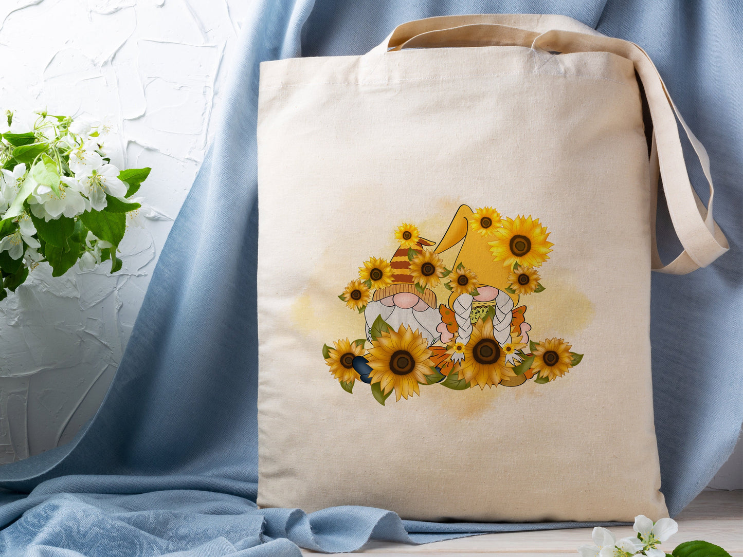 Sunflower Garden Cotton Canvas Tote Bag Sunflower Garden Cotton Canvas Tote Bags
