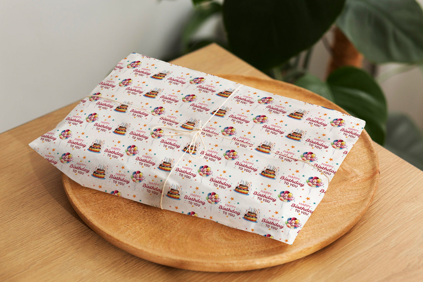 Happy Birthday Pattern Gift Wrapping Paper, Happy Birthday Wrapping Paper, Birthday Wrapping Paper