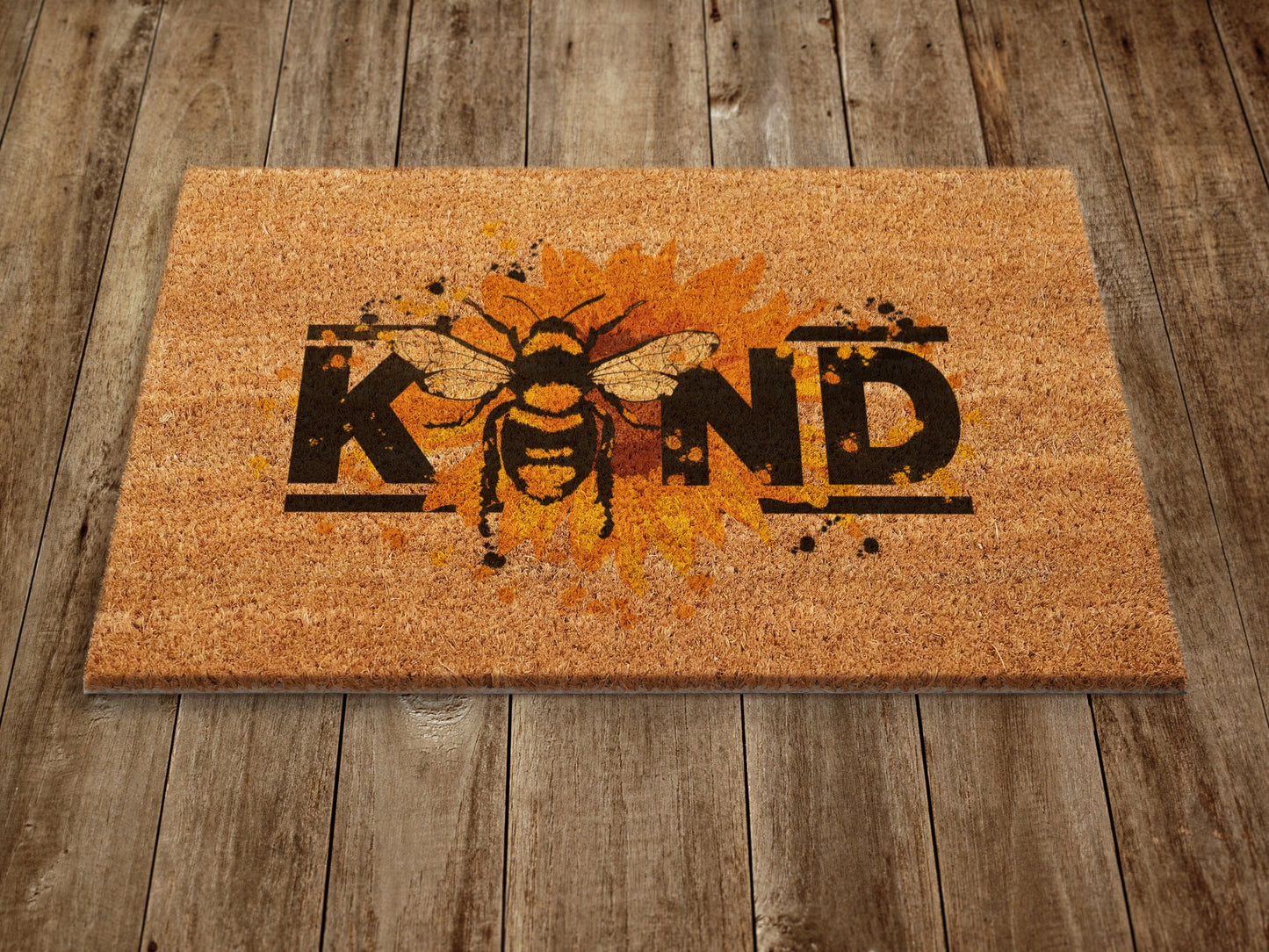 Be Kind Spring Door Mat, Spring Door Mats, Farmhouse Doormat, Bee Spring Doormats, Funny Doormat, Welcome Mats
