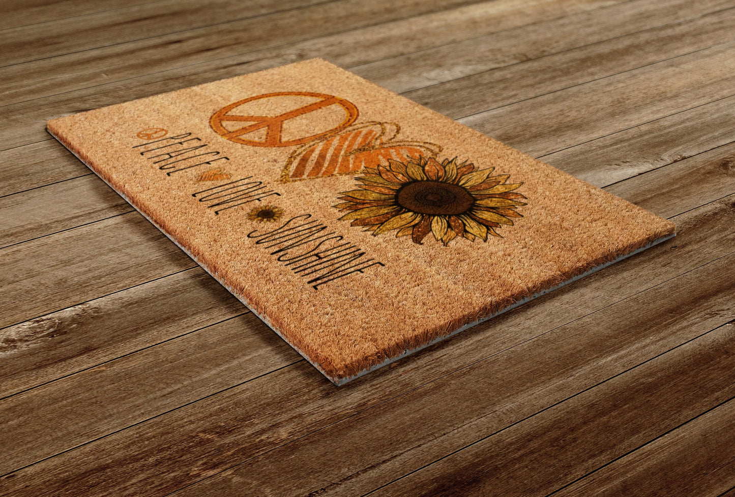 Peace Love Sunshine Door Mat, Spring Door Mats, Farmhouse Doormat, Love Spring Doormats, Funny Doormat, Welcome Mats