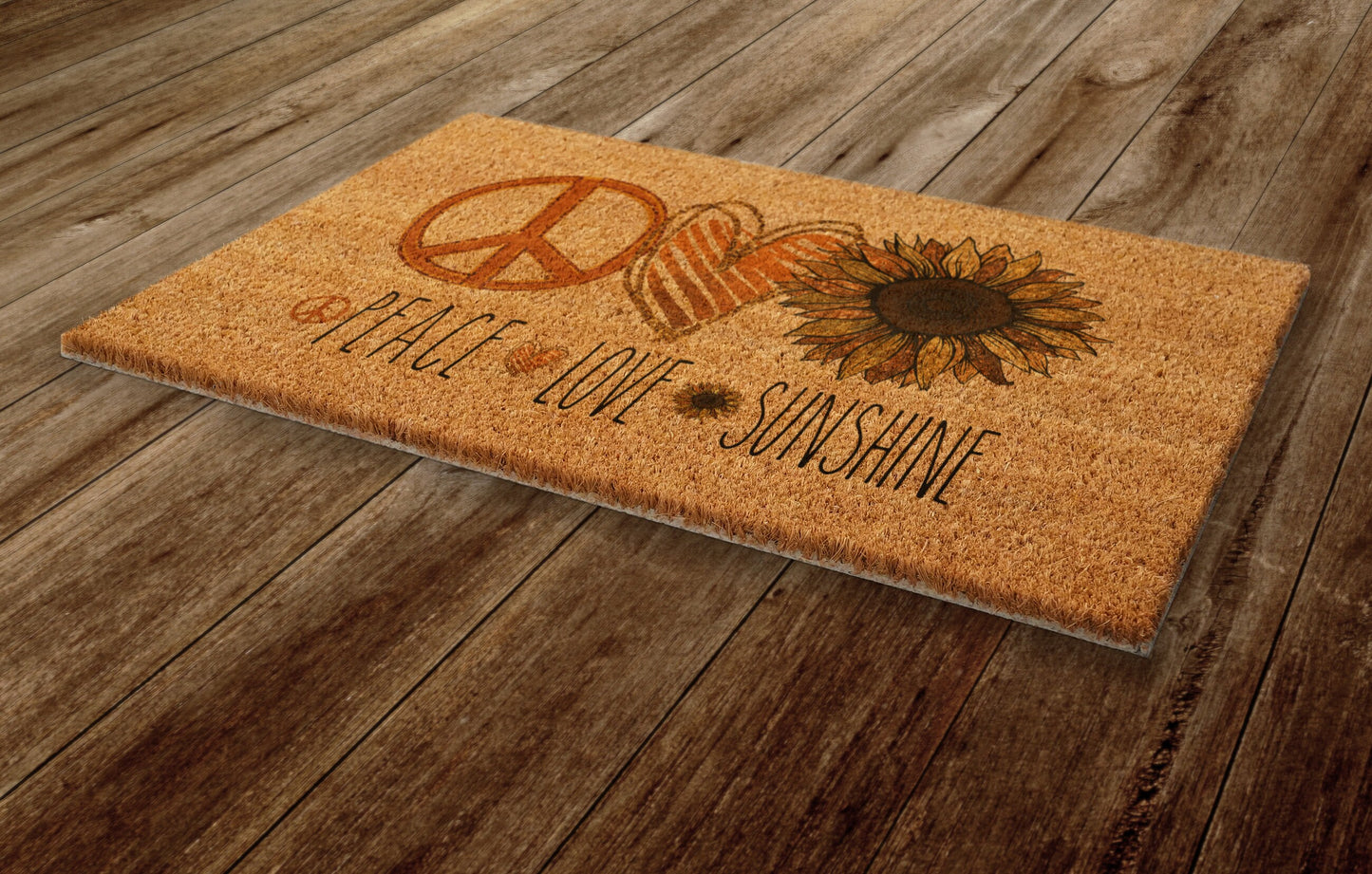 Peace Love Sunshine Door Mat, Spring Door Mats, Farmhouse Doormat, Love Spring Doormats, Funny Doormat, Welcome Mats
