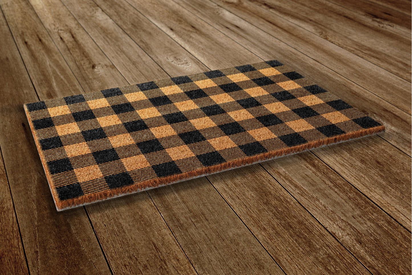 Plaid Pattern Welcome Door Mat, Plaid Welcome Coir Door Mats, Funny Doormat, Welcome Outdoor Mats