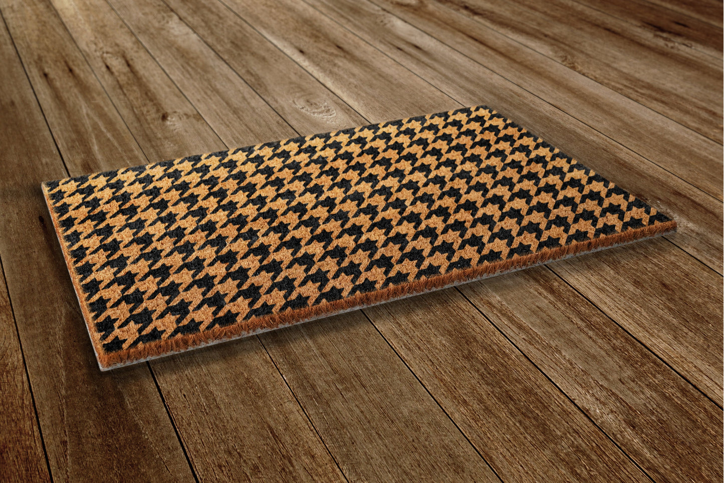 Houndstooth Pattern Welcome Door Mat, Houndstooth Welcome Coir Door Mats, Funny Doormat, Welcome Outdoor Mats
