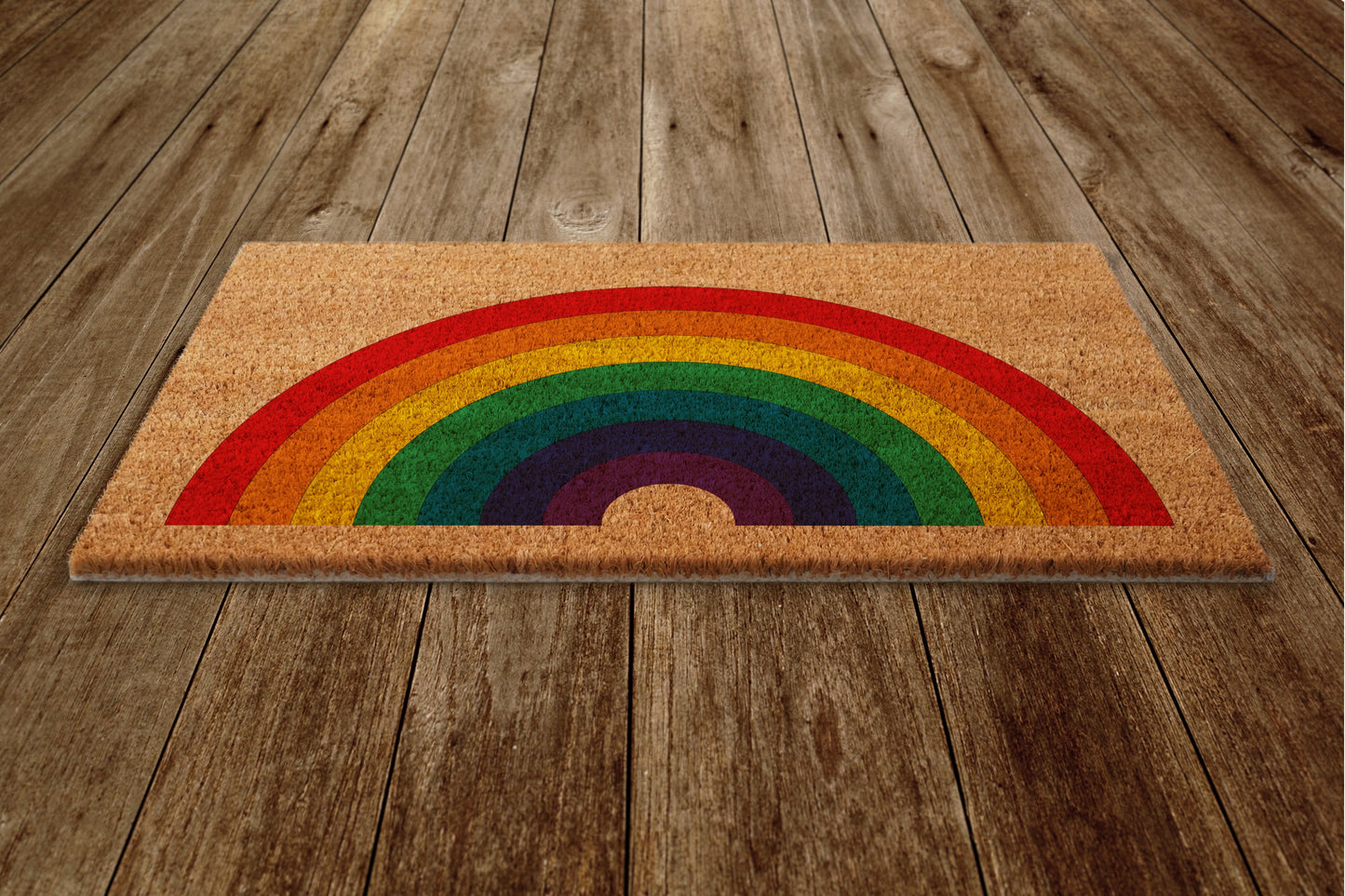 Rainbow Door Mat, Rainbow Welcome Coir Door Mats, Funny Doormat, Welcome Outdoor Mat