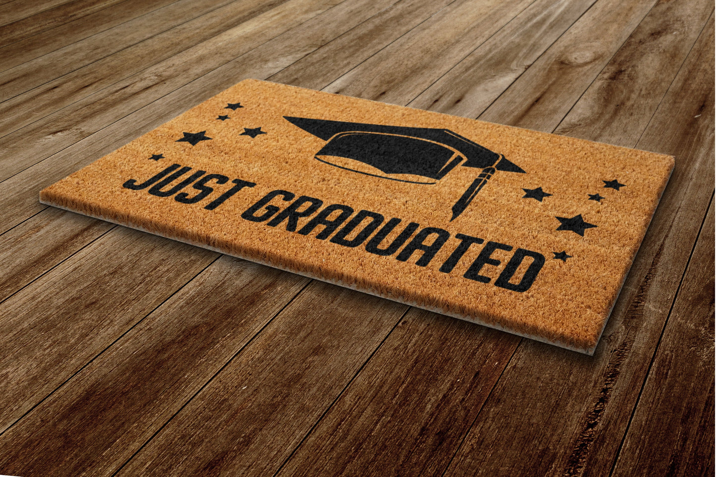 Just Graduated Door Mat, Congratulations Door Mats, Funny Doormat, Welcome Mats Gift Doormat Graduation Gift