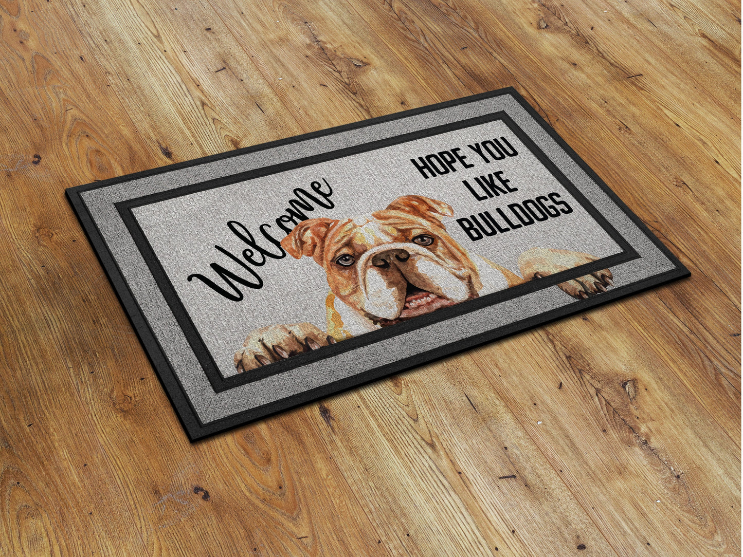 Bulldogs Doormat, Bulldogs Funny Dogs Door Mat, Bulldogs Doormats, Funny Bulldog Dogs Rubber Mat, Welcome Mat