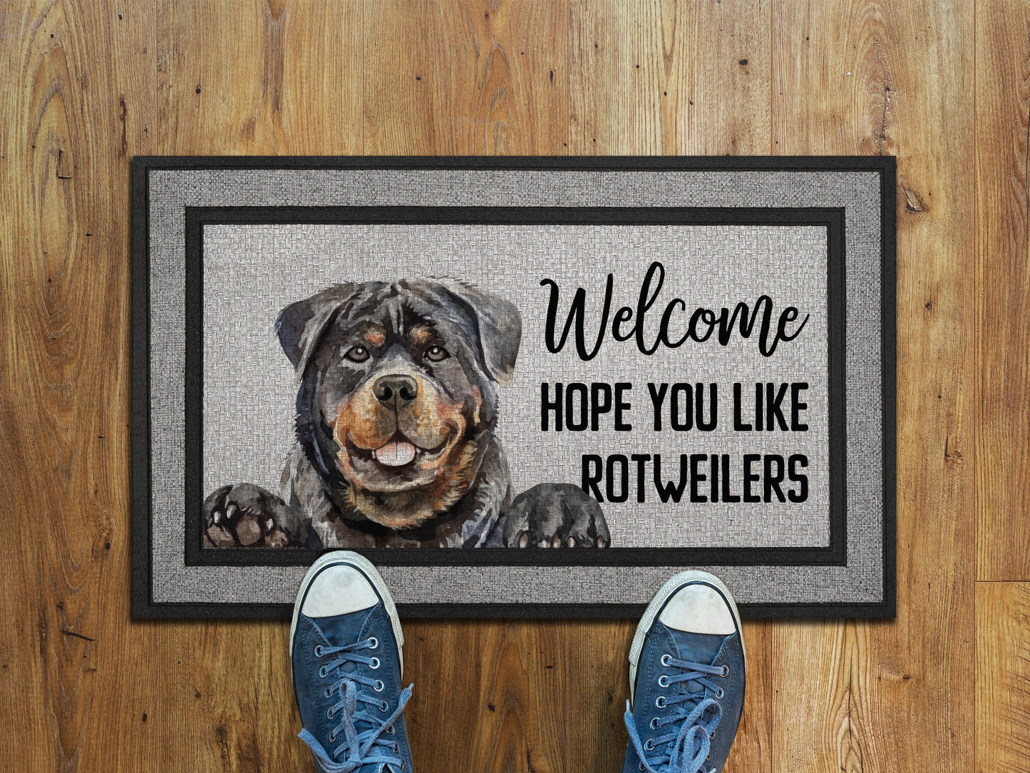 Rottweilers Doormat, Hope You Like Rottweilers Funny Dogs Door Mat, American Bullies Doormats, Rottweilers Rubber Mat, Welcome Mat
