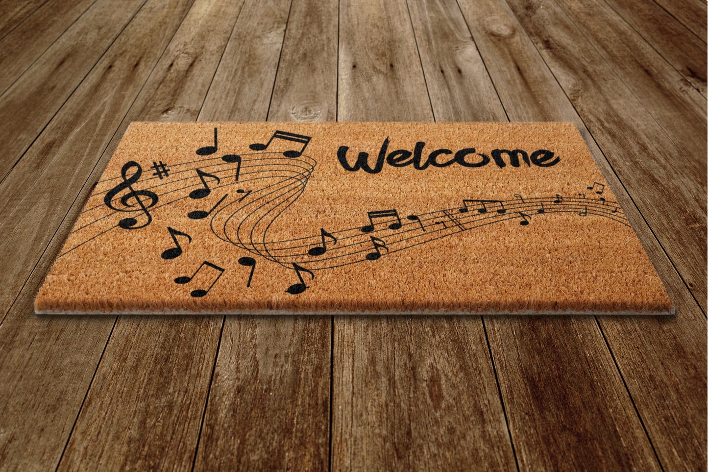 Music Notes Door Mat, Music Welcome Door Mat, Funny Doormat, Welcome Outdoor Coir Mats Gift Doormat Housewarming Gift