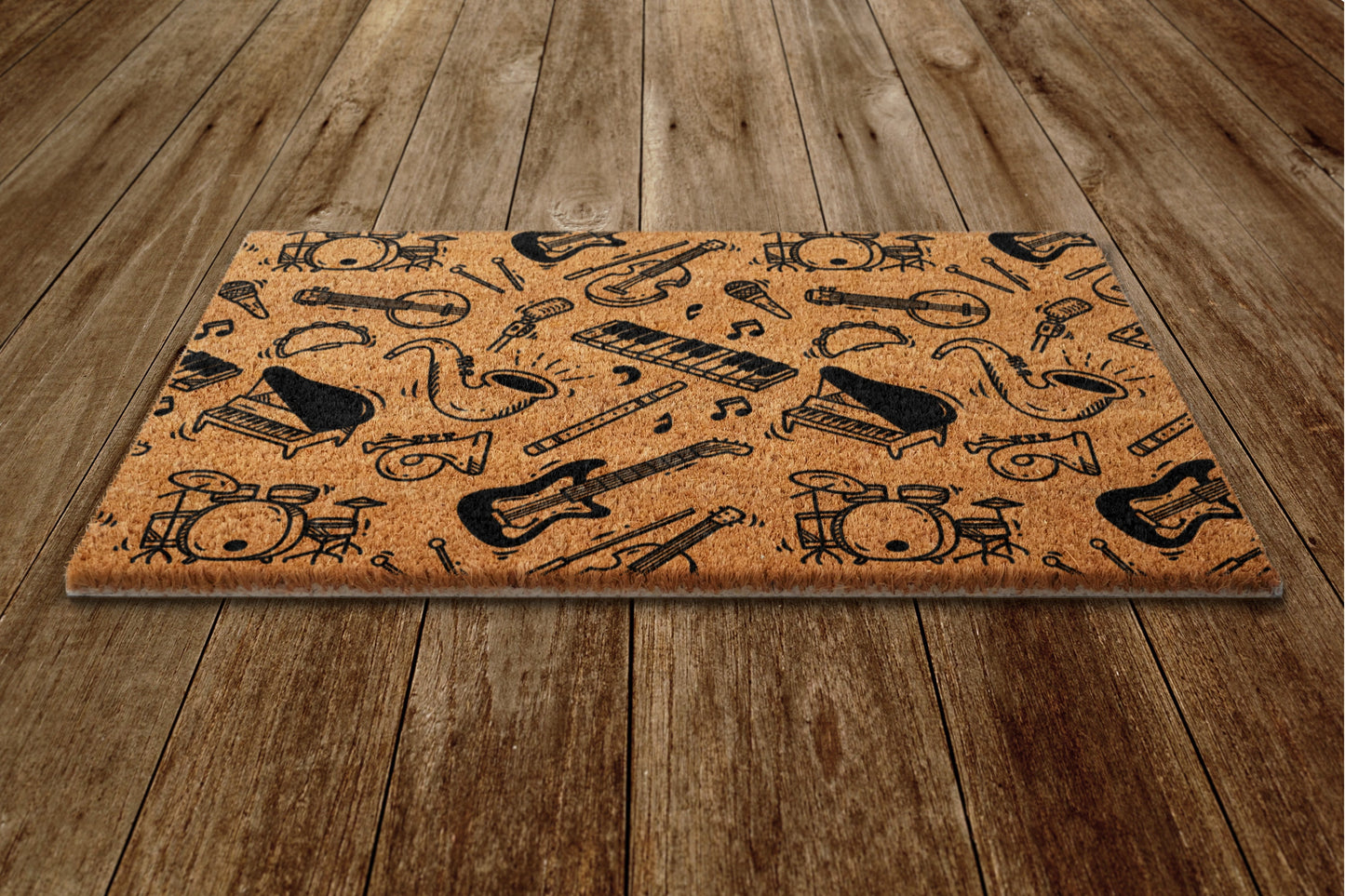 Music Instruments Door Mat, Spring Door Mats, Funny Doormat, Welcome Mats