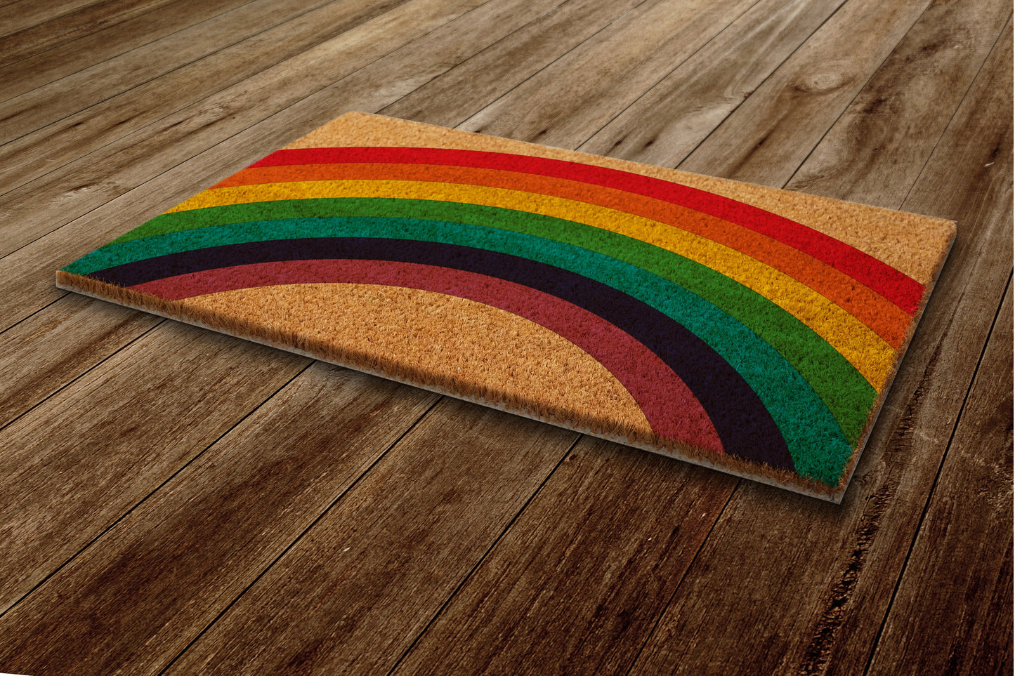 Under the Rainbow Door Mat, Rainbow Coir Door Mats, Funny Doormat, Welcome Rainbow Outdoor Mat