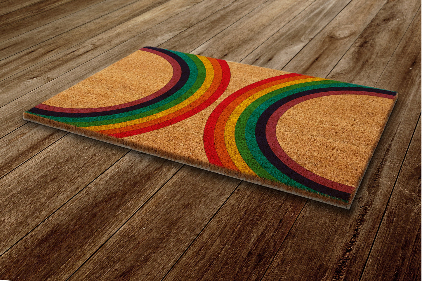 Couple Rainbow Door Mat, Rainbow Coir Door Mats, Couple Funny Rainbow Doormat, Welcome Rainbow Outdoor Mat