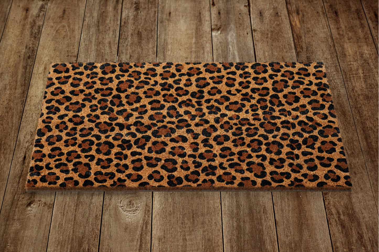 Leopard Pattern Welcome Door Mat, Leopard Welcome Coir Door Mats, Funny Doormat, Welcome Outdoor Mats