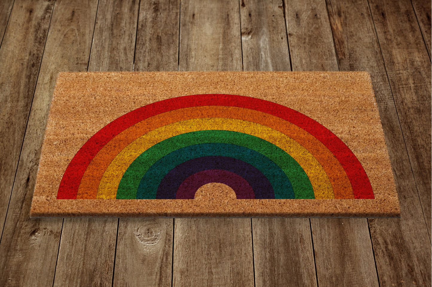Rainbow Door Mat, Rainbow Welcome Coir Door Mats, Funny Doormat, Welcome Outdoor Mat