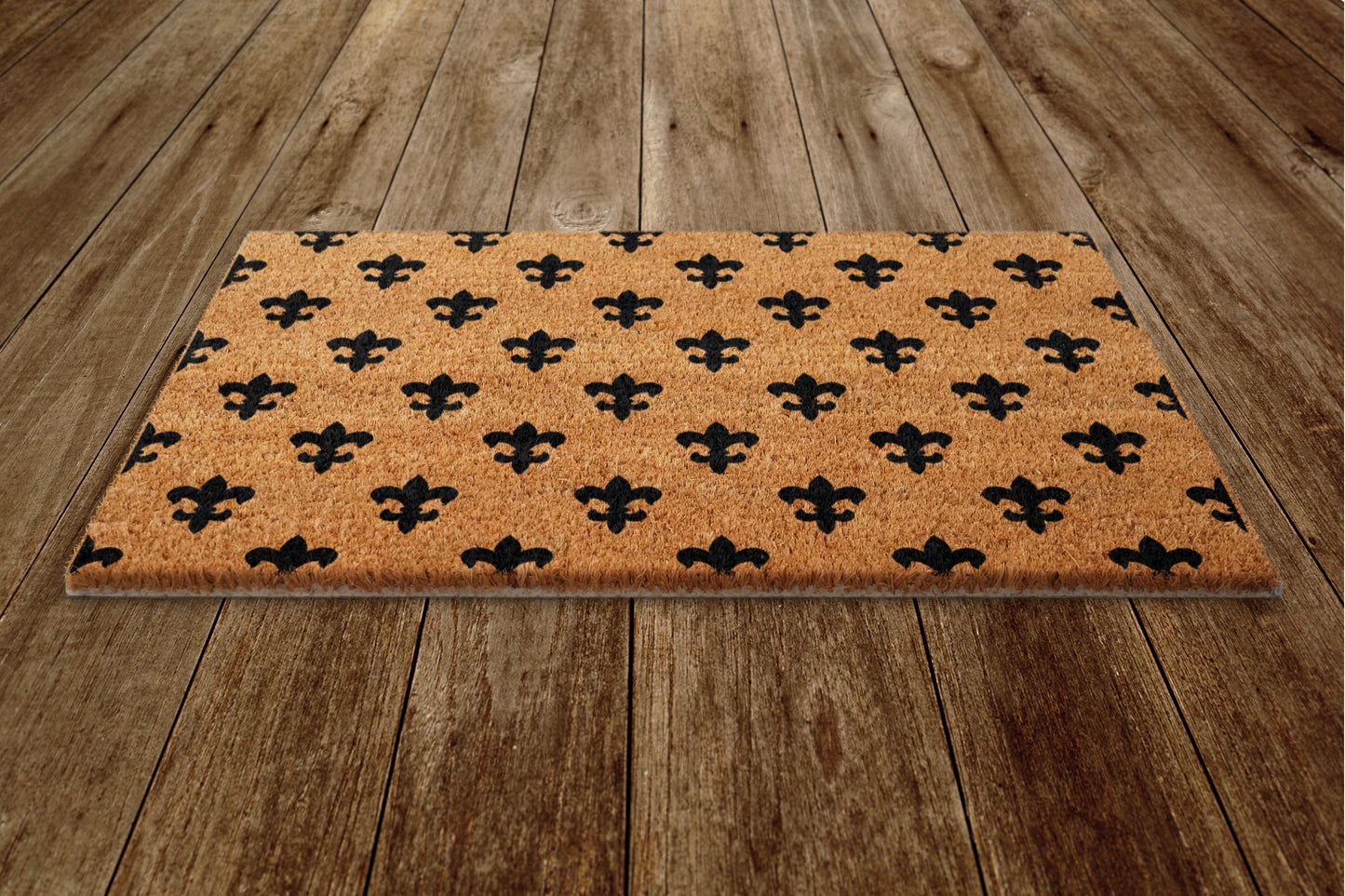 Fleur de Lis Door Mat, Vertical Stripes Door Mats, Funny Doormat, Welcome Outdoor Coir Mats Gift Doormat Housewarming Gift