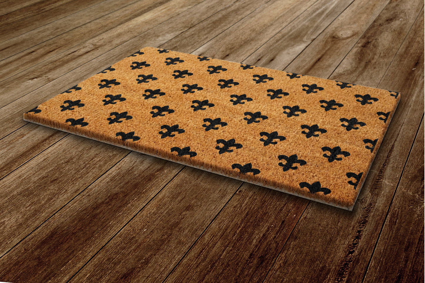 Fleur de Lis Door Mat, Vertical Stripes Door Mats, Funny Doormat, Welcome Outdoor Coir Mats Gift Doormat Housewarming Gift