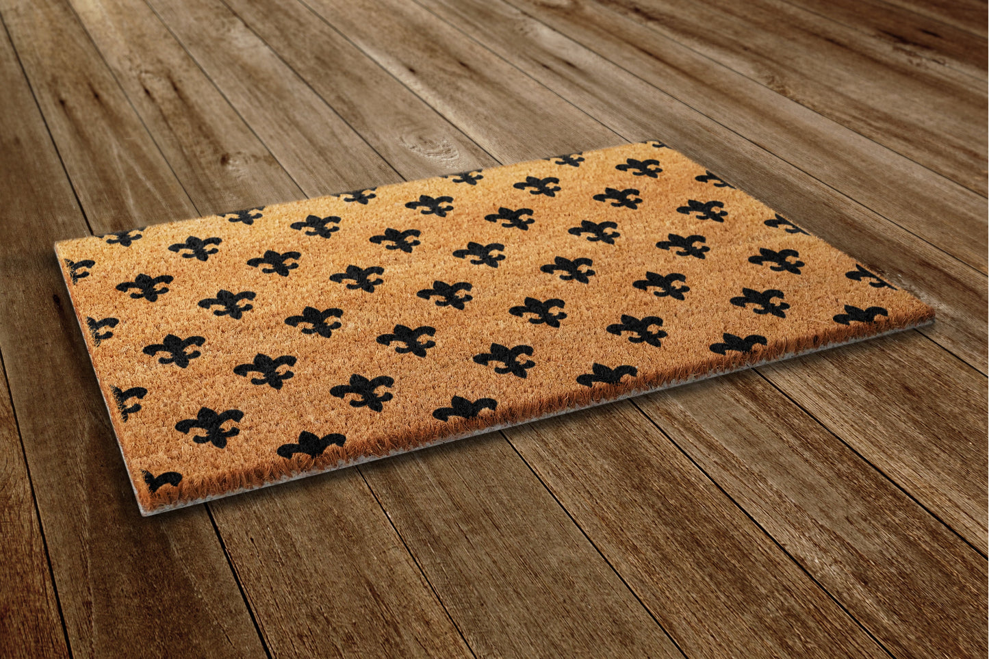 Fleur de Lis Door Mat, Vertical Stripes Door Mats, Funny Doormat, Welcome Outdoor Coir Mats Gift Doormat Housewarming Gift