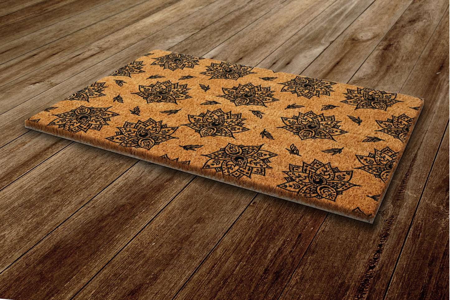 Wild Flowers Door Mat, Flowers Pattern Welcome Coir Door Mats, Funny Doormat, Welcome Outdoor Mat