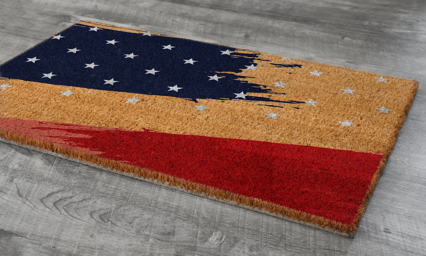 USA Flag Door Mat, Patriotic Door Mats, Funny Doormat, Welcome Mats