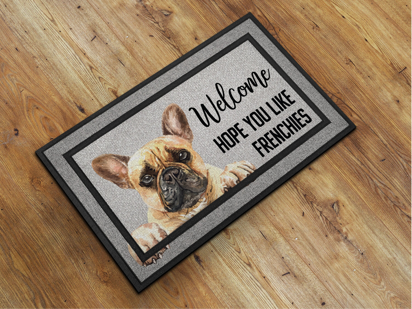 Frenchies Doormat, French Bulldogs Funny Dogs Door Mat, Frenchies Doormats, Funny French Bulldogs Dogs Rubber Mat, Welcome Mat