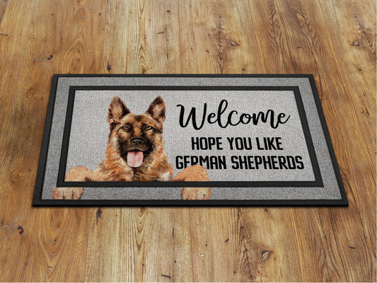 German Shepherds Doormat, German Shepherds  Funny Dogs Door Mat, Doormats, Funny German Shepherds Dogs Rubber Mat, Welcome Mat