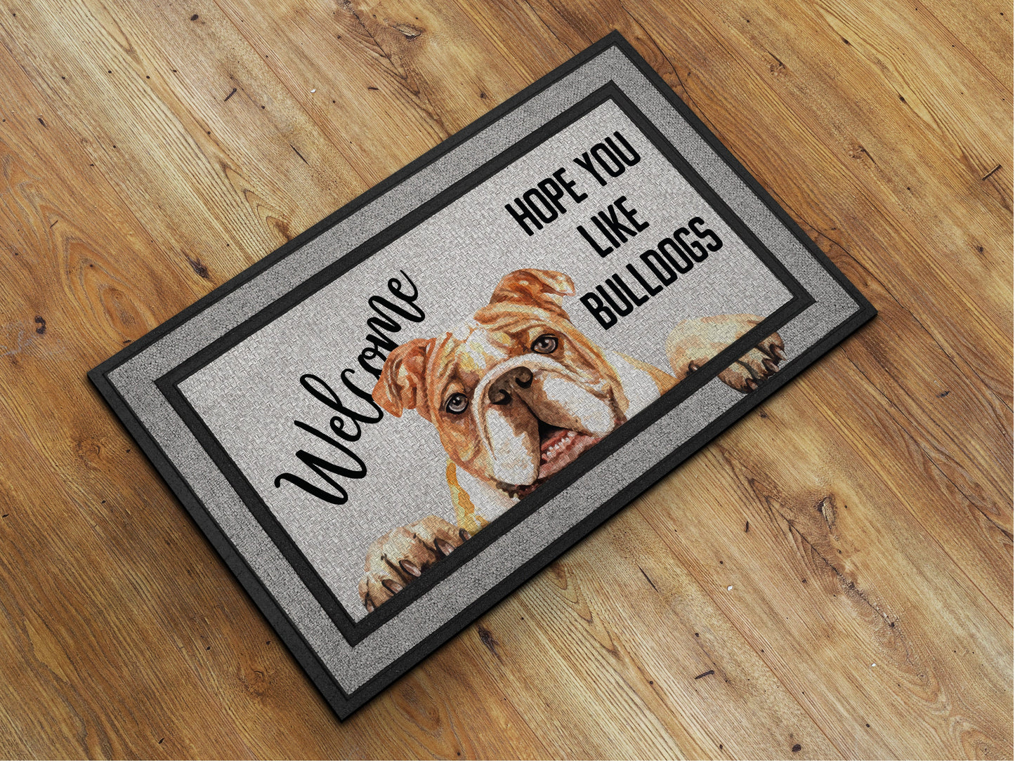 Bulldogs Doormat, Bulldogs Funny Dogs Door Mat, Bulldogs Doormats, Funny Bulldog Dogs Rubber Mat, Welcome Mat