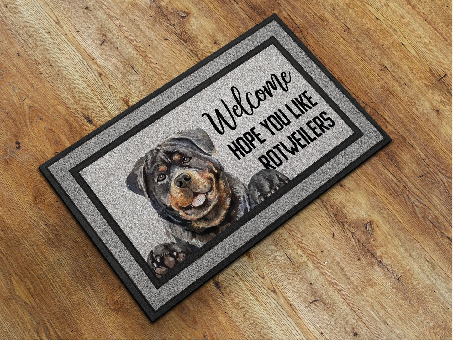 Rottweilers Doormat, Hope You Like Rottweilers Funny Dogs Door Mat, American Bullies Doormats, Rottweilers Rubber Mat, Welcome Mat
