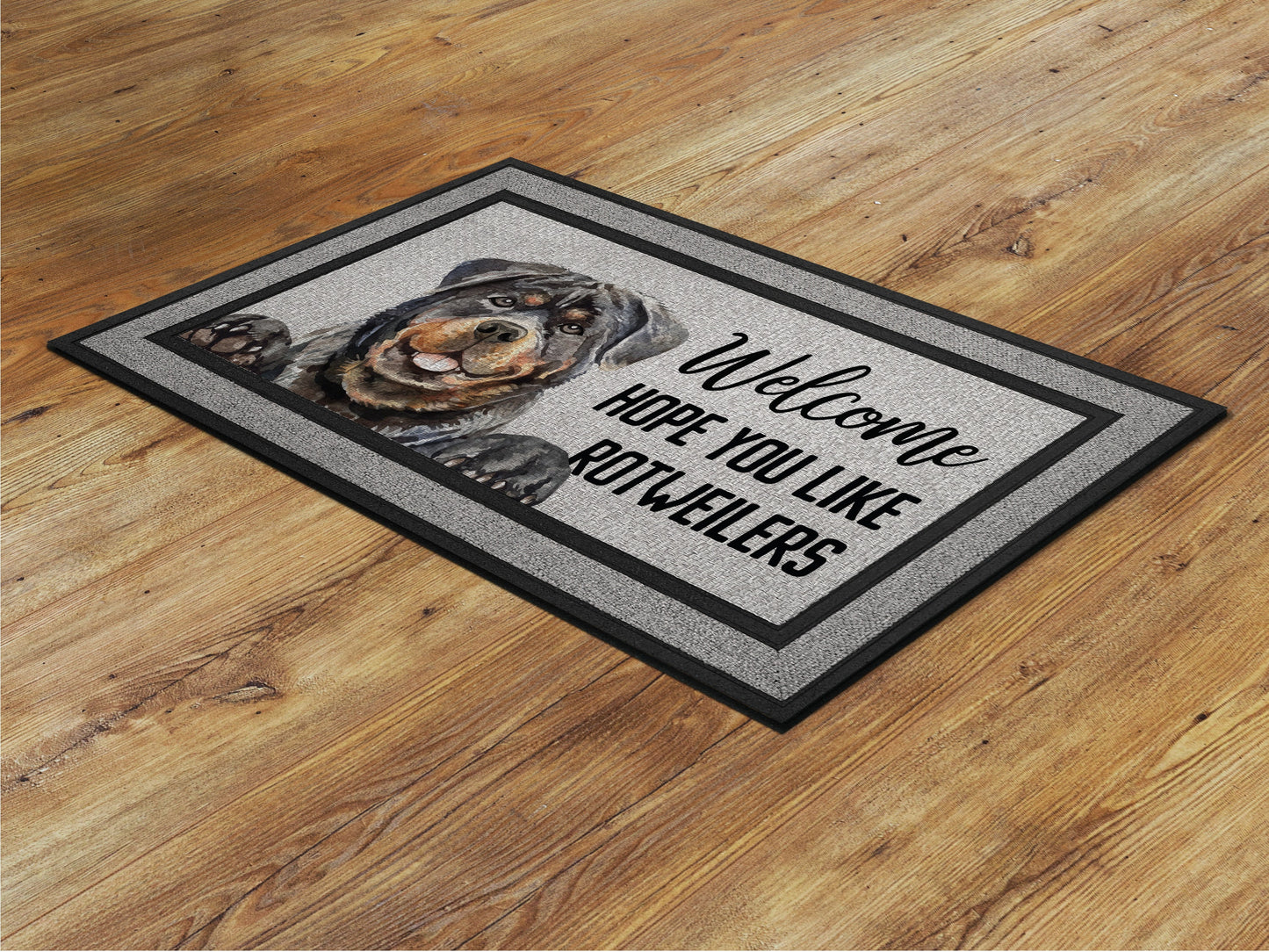 Rottweilers Doormat, Hope You Like Rottweilers Funny Dogs Door Mat, American Bullies Doormats, Rottweilers Rubber Mat, Welcome Mat