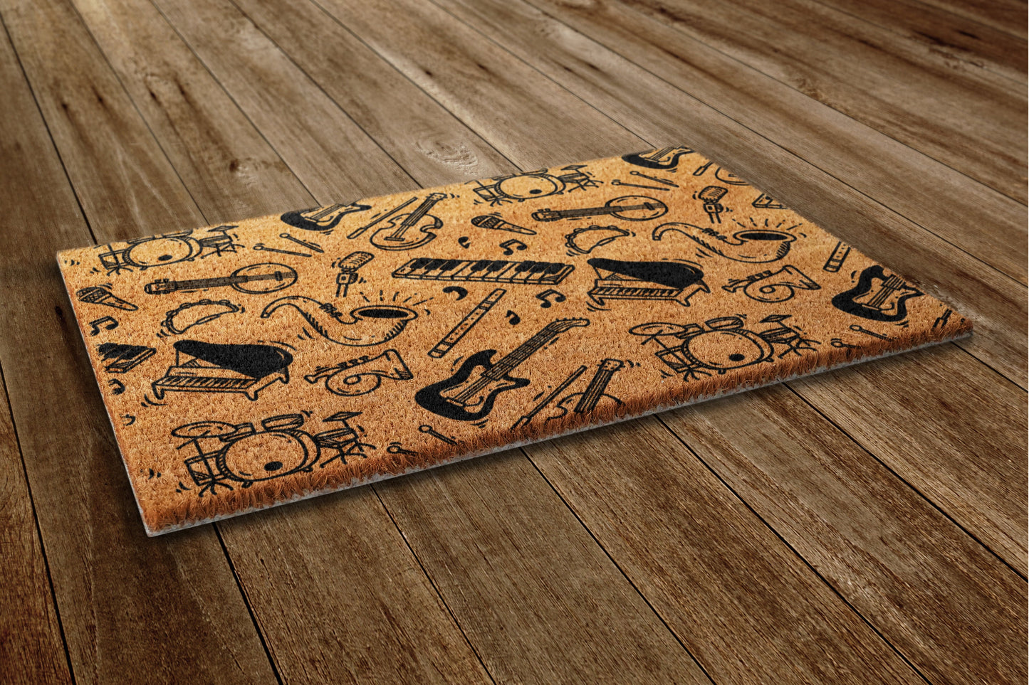 Music Instruments Door Mat, Spring Door Mats, Funny Doormat, Welcome Mats