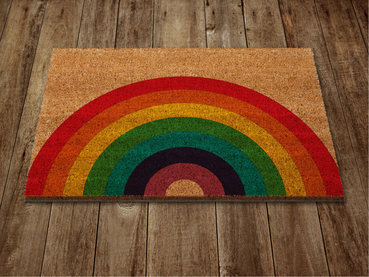 Rainbow Door Mat, Rainbow Coir Door Mats, Funny Doormat, Welcome Rainbow Outdoor Mat