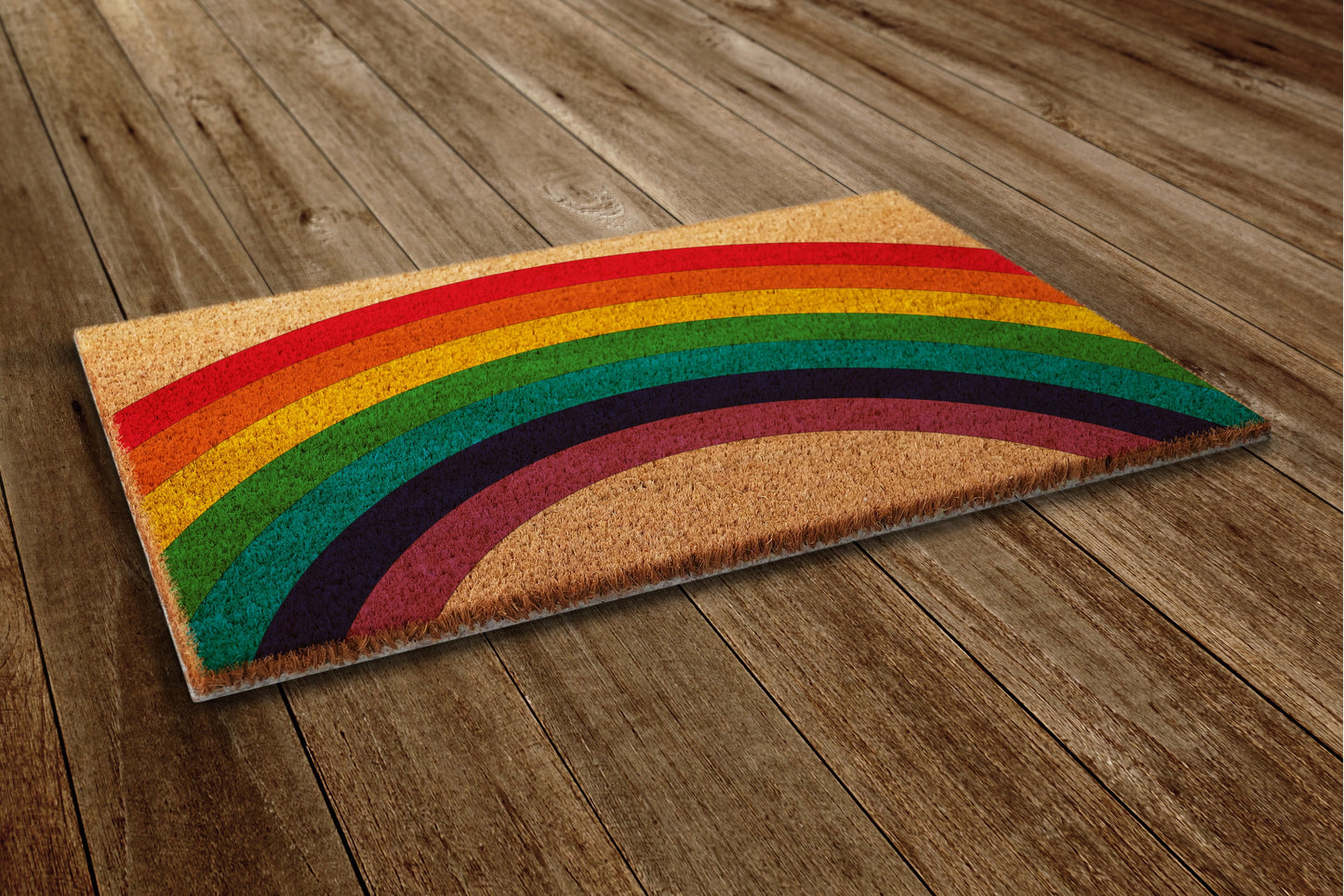 Under the Rainbow Door Mat, Rainbow Coir Door Mats, Funny Doormat, Welcome Rainbow Outdoor Mat